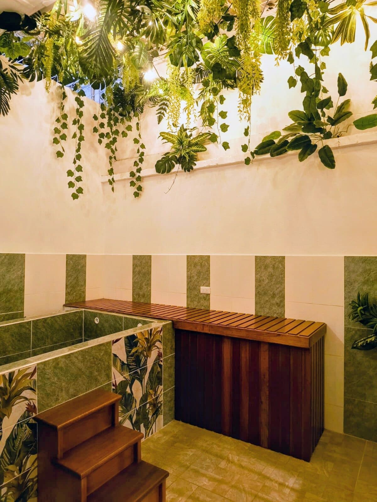 Jacuzzi de la suite en Lienzo Hostel