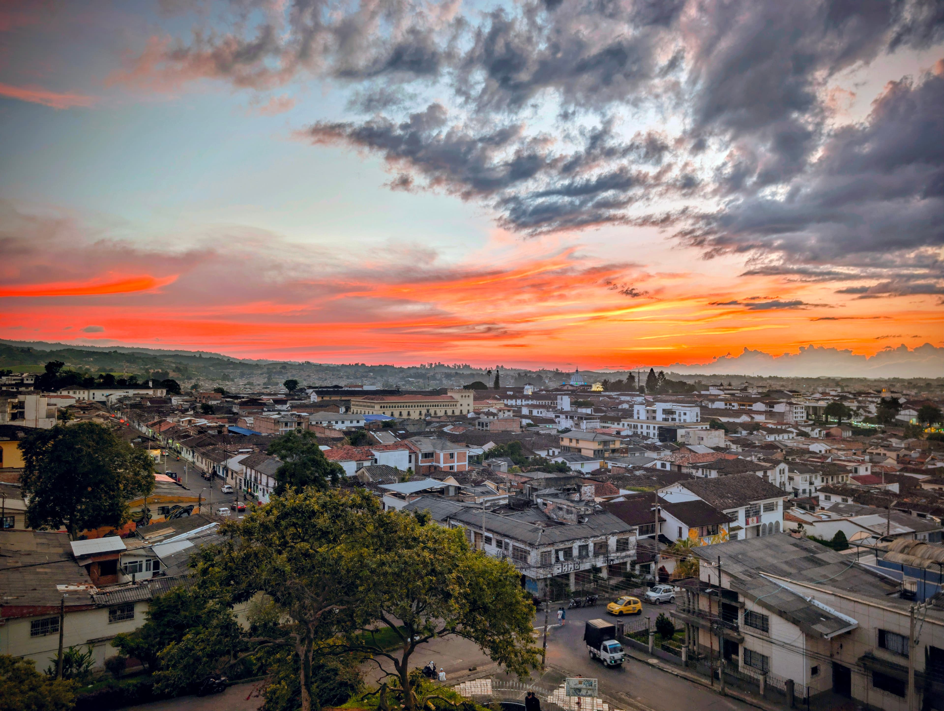 Atardecer sobre Popayan